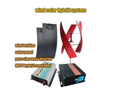 Hệ thống lai gió mặt trời 2kW 96V dạng đứng, hoạt động độc lập, sử dụng biến tần và bộ điều khiển MPPT