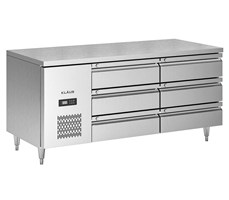 Bàn mát inox 6 ngăn kéo Klaus KDC-2.1-2W