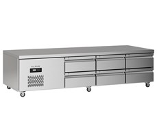 Bàn mát 6 ngăn kéo inox Klaus KBU-1.1-6