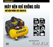 Máy nén khí không dầu 6L Stanley DST100/8/6