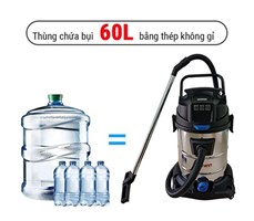 Máy hút bụi và nước công nghiệp Kewin KN603S – Máy hút bụi nhà xưởng 60 lít 4500W (HEPA)