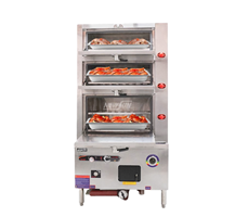Tủ hấp hải sản 3 tầng dùng gas 
