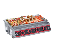 Bếp nướng gas không khói 4 họng ngắn OKASU NS-BNHN4N 