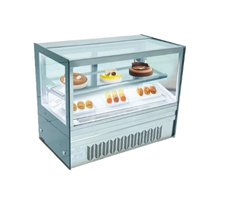 Tủ bánh kem 2 tầng 90cm kính vuông để bàn DG-TZ900  