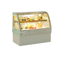 Tủ bánh kem để bàn 2 tầng 90cm kính cong S-430A 