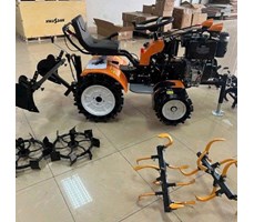 Máy cày ngồi lái 2 cầu 4 bánh động cơ dầu 195