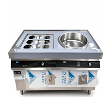 Nồi nấu mì ống cảm ứng 9 lỗ có nồi nấu súp Lestov LT-ZMIX+BTL-E115
