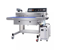 Máy hàn miệng túi liên tục Hualian FRJ-1120WH (có chức năng hút khí & bơm khí) tích hợp máy khắc laser UV/CO2