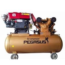 Máy nén khí chạy bằng dầu Diesel 10HP 2 cấp TM-V-1.05/12.5-330L