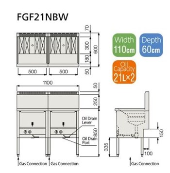 Bếp chiên đôi FUJIMARK FGF21NBW