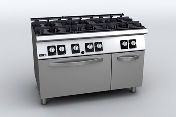 BẾP ÂU 6 HỌNG CÓ LÒ NƯỚNG DÙNG GAS C-G761