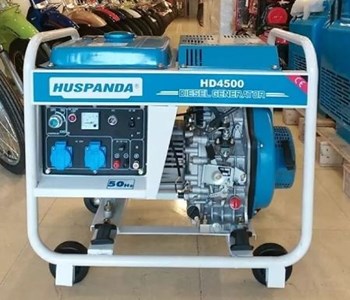 Máy phát điện chạy dầu không giảm âm HUSPANDA HD4500