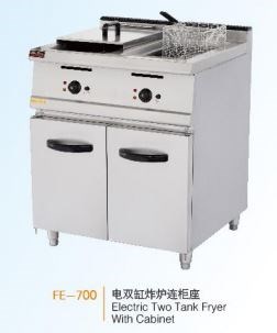 Bếp chiên nhúng 2 bồn kèm tủ Wailaan FE-700