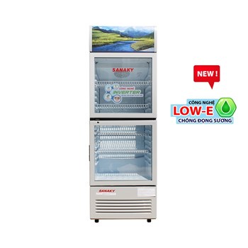 TỦ MÁT INVERTER SANAKY VH-218W3L LOW-E 2 CỬA 170 LÍT NHÔM