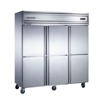 TỦ ĐÔNG MÁT 6 CÁNH INOX KOLNER KCD1.6L6W (Làm lạnh quạt gió)