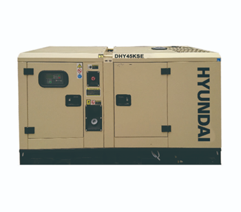 Máy phát điện 40KVA – 44KVA diesel Hyundai 3 pha với vỏ chống ồn đồng bộ DHY45KSE