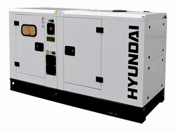 Máy phát điện 16KVA – 17KVA diesel Hyundai DHY16KSE 3 pha với vỏ chống ồn đồng bộ