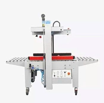 Máy dán thùng carton khí nén tự động Hualian FXJ-5050Q (Cơ chế khóa mới)