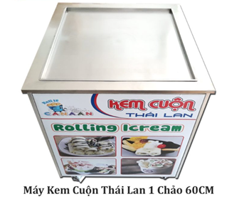 Máy làm Kem Cuộn Thái Lan 1 Chảo 60cm