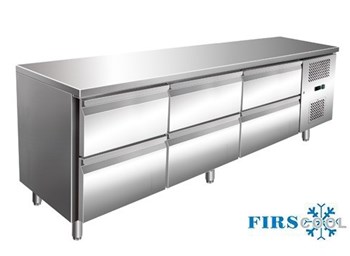 Bàn mát 6 ngăn inox Firscool GN3X2/1-6D