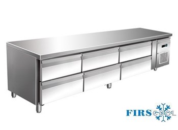 Bàn mát 6 ngăn inox Firscool G-U-GN3X2/1-6D