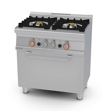 Bếp âu 2 họng dùng gas có lò nướng Lotus CF2-68GEM