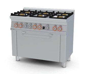 Bếp âu 6 họng có lò nướng Lotus CFM6-610GEM