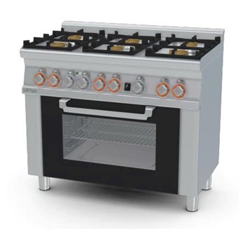 Bếp âu 6 họng có lò nướng Lotus CF6-610GEM