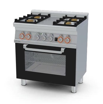 Bếp âu 4 họng có lò nướng (cửa kính) Lotus CFM4-68GEM