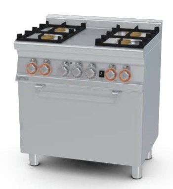 Bếp âu 4 họng có lò nướng Lotus CFM4-68GEM