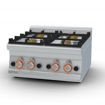 Bếp âu 4 đầu đốt dùng gas Lotus PCT-66G