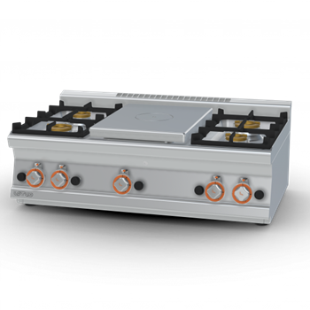 Bếp âu 4 họng đốt dùng gas Lotus TP4T-610G