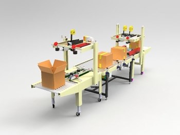 Dây chuyền dán thùng carton tự động kiểu chữ 