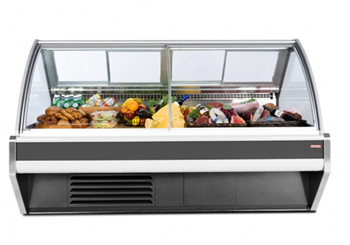 Tủ kính cong trưng bày thực phẩm ACFKC125SP7
