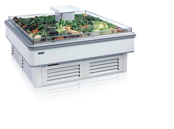 Tủ mát trưng bày rau củ quả loại đảo cứng OPO I0V1