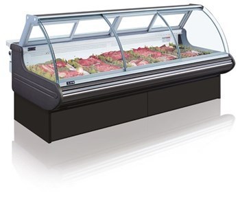 Tủ mát trưng bày thịt mặt cong dạng trượt OPO SME0M2-CS