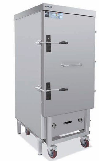 Tủ hấp dùng gas có xe đẩy 48 khay Meichu ZFG-ZFR48