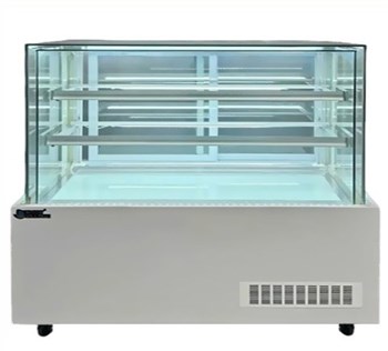 Tủ bánh kem kính vuông không viền 3 tầng Snow Village DG-1800 1M8