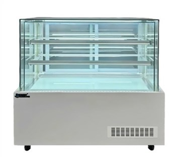 Tủ bánh kem kính vuông không viền 3 tầng Snow Village DG-1500 1M5