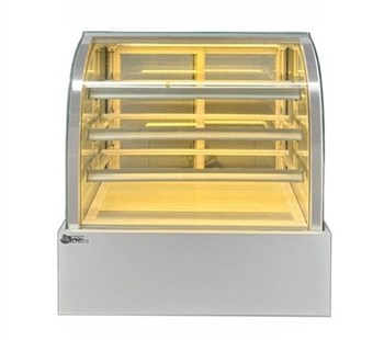 Tủ bánh kem mini để bàn kính cong 4 tầng Snow Village GB-120.Z4 0.9M