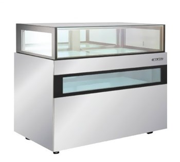 Tủ bánh kem kính vuông 1 tầng có cửa sổ Berjaya RDS-M-12W 1M2