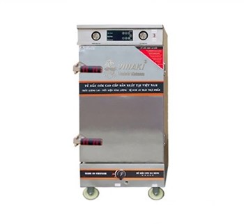 Tủ nấu cơm 10 khay kết hợp gas điện Vinaki Cảm ứng 10KDG-CU