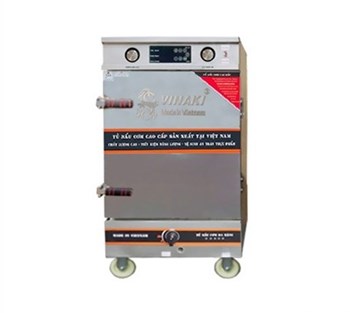 Tủ nấu cơm 6 khay kết hợp gas điện Vinaki Cảm ứng 6KDG-CU