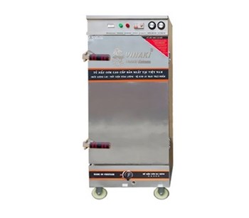 Tủ nấu cơm Vinaki 12 khay dùng điện gas kết hợp 12KDG