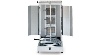 Lò nướng thịt kebab Berjaya KM 3B dùng điện gas kết hợp