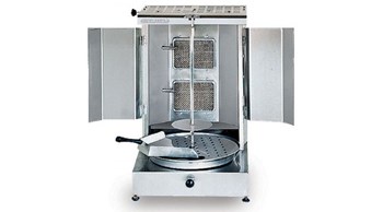 Lò nướng thịt kebab Berjaya KM 2B dùng điện gas kết hợp