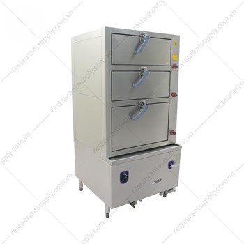 Tủ hấp 3 tầng dùng gas FGRS3DA