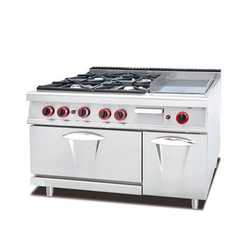 Bếp gas 4 họng đốt + mặt chiên phẳng Kolner GH-996A (GH-796A)