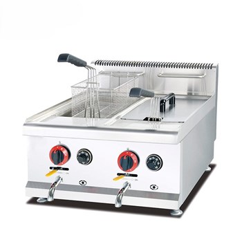 Nồi chiên nhúng 2 ngăn dùng gas để bàn Jieguan- GF-585