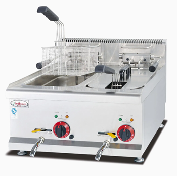 Bếp chiên nhúng 2 ngăn để bàn Jieguan DF-685